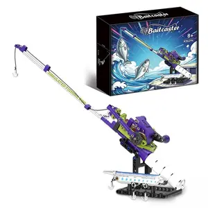 Water Drop Fishing Rod Building Set, DIY Assembly Kit, 235 Pieces Mechanical Model, Elegant Gift Box, Ideal for Kids & Fishing Enthusiasts