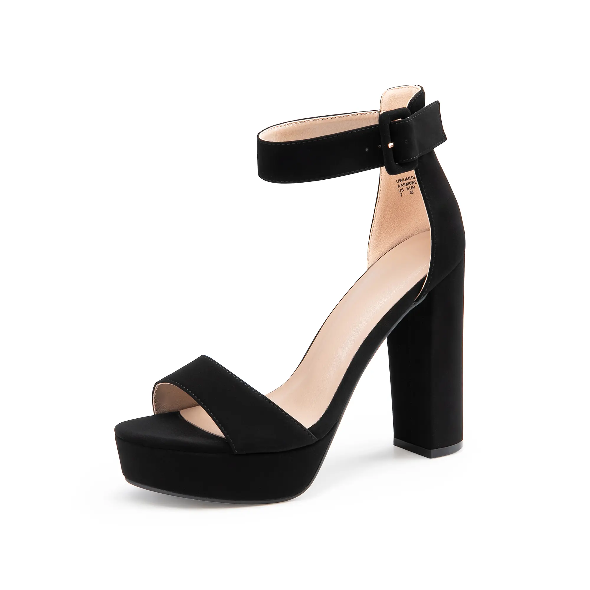 Multi-Color Glitter Platform High Heels - Women's Stylish Ankle Strap Sandals Girl Walking Shoes Summer Flatform 2 Inch Footwear