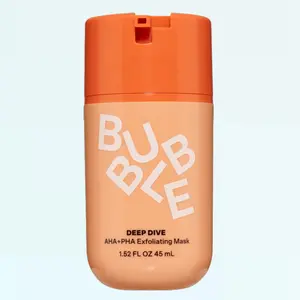 Bubble Skincare Deep Dive AHA + PHA Exfoliating Mask - Gentle Facial Exfoliator with Oil Control - Promotes a More Even Skin Tone - Skin Care Enriched with Azelaic Acid and Willow Bark Extract