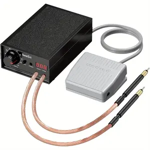 Seesii 8000w Spot-Welder, for DIY,0.1-0.3mm Battery Spot-Welder, Portable Spot-Welder with Double Pulse Output, 10-90 Gear Adjustable Pedal Operation, for Making DIY Battery Pack