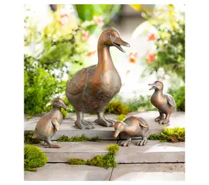 Evergreen Set of 4 Duck Family with Mother andThree Babies
