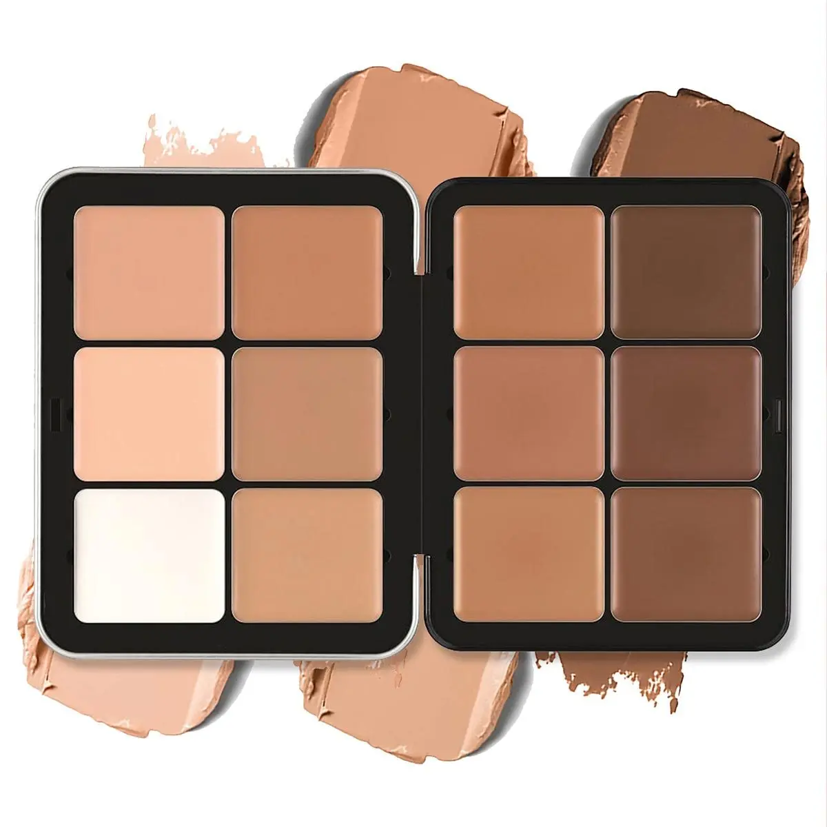 12 Colors Concealer Palette, Natural Facial Contouring Makeup Palette, Long Lasting Concealer Cream, Creamy Blendable Makeup, Facial Detailing Makeup Tool, Summer Makeup Gift, Foundation