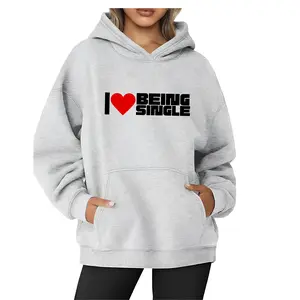 'I ❤️ Being Single' Hoodie – Soft, Unisex, Gift for Her, Gift for Him, Funny Sweatshirt, CasualWear, Womenswear, Comfort, Cotton, Menswear, Hoodies,