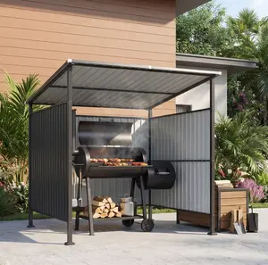 Aoxun 6x6FT Metal Grill Gazebo, Outdoor Home Accessory BBQ Awning for Patio & Deck | Clearance Aoxun 6x6FT Metal Grill Gazebo, Outdoor Home Accessory BBQ Awning for Patio & Deck | Clearance