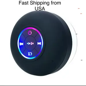 Wireless Bluetooth Speaker LED IPX4 Waterproof Loudspeaker Outdoor Bathroom Large Suction Cup Mini Stereo Sound Box