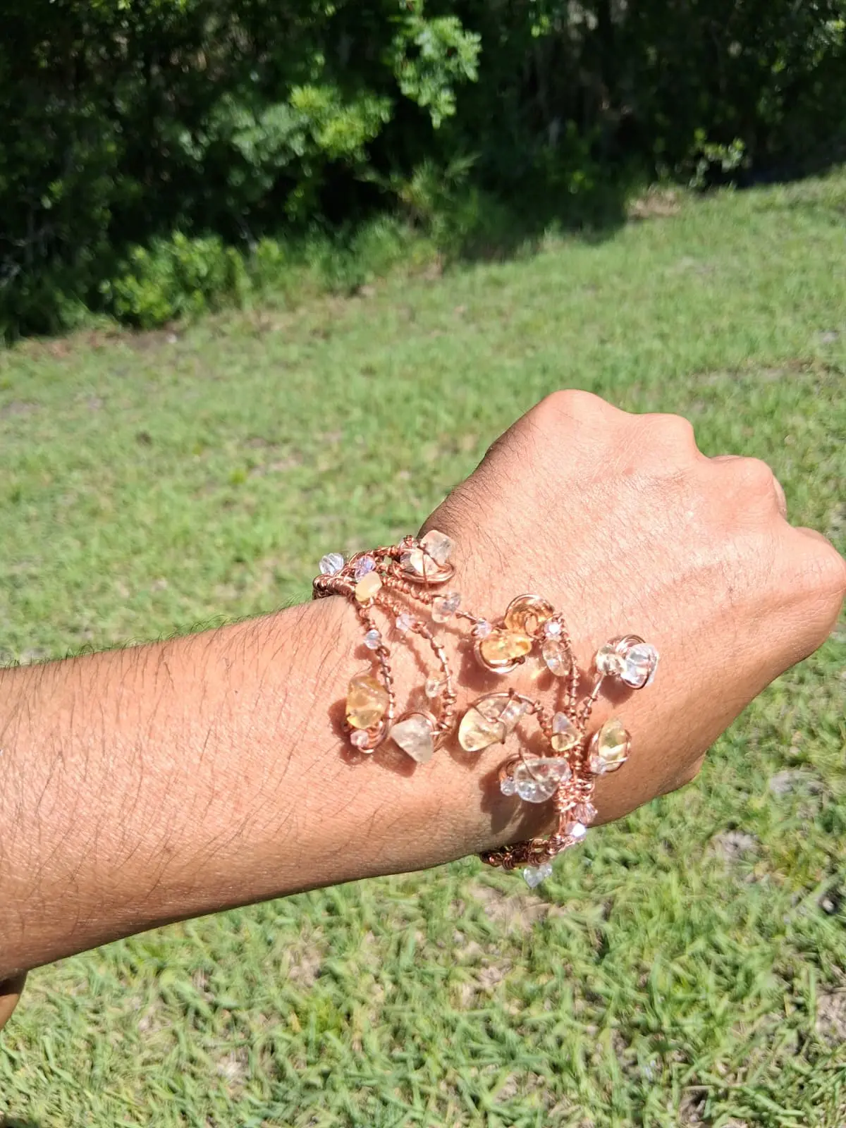 Citrine Copper Bracelet - Pulsera de Citrino y Cobre