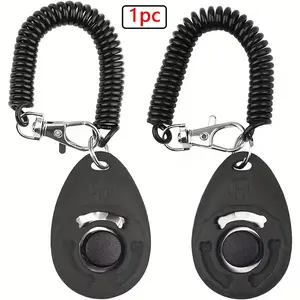 Humane Dog Clicker Training Kit, Non-Electric Pet Behavior Trainer with Wristband, Durable Teardrop Design for Puppy Obedience, Training Aid