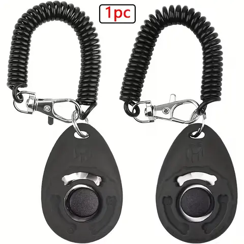 Humane Dog Clicker Training Kit, Non-Electric Pet Behavior Trainer with Wristband, Durable Teardrop Design for Puppy Obedience, Training Aid