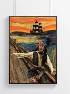 [Unframe] Jack Sparrow Poster | Johnny Depp Poster | Vintage Poster | Painting Poster | Home Decor | Famous Wall Art | Retro Poster | Vogue Poster
