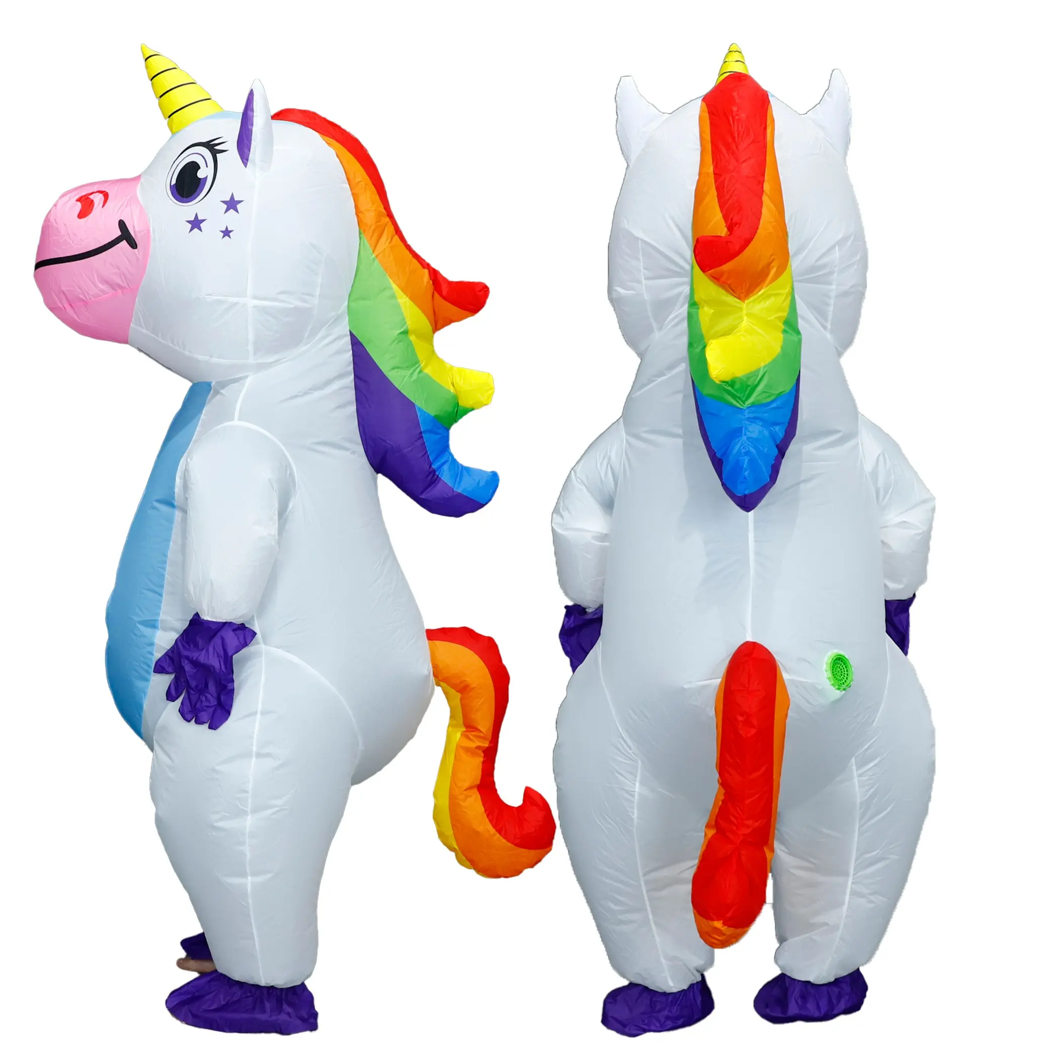 Halloween Inflatable Festive Costume Apparel Adult Full Body Unicorn, Festival Theme Role Play Party Dress, Fun Halloween Attire for Adults