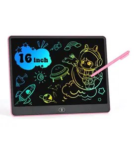 Rechargeable 16-Inch LCD Writing Tablet for Kids Colorful Drawing Pad Educational Doodle Board for 3-8 Year Old Girls Boys Toddler Learning Toy for Travel Birthday Christmas Classroom Gifts