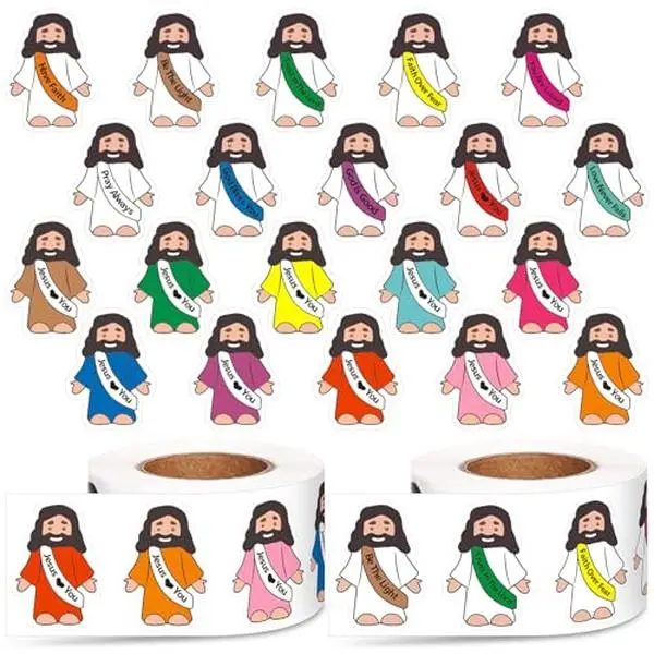 1000pcs Christian Stickers Jesus Love You Stickers for Students Back to School Gift Classroom Prize Walk with Me Stickers with Moses 6: 34 Inspirational Waterproof Decals Stickers for Men Women Water Bottles Laptops Notebooks Journaling