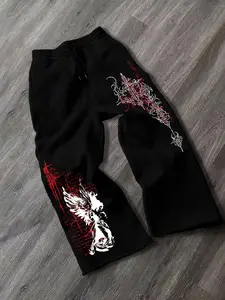 These men's fashionable street-style casual loose-fitting Graphic printed sweatpants are made from comfortable and breathable fabric, perfect for everyday wear in the summer. Casual Loose Comfy