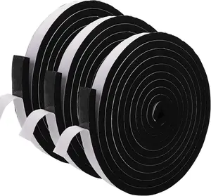 49 Feet Weather Stripping Foam Insulation Tape, 1 Inch Wide x 1/2 Inch Thick Self Adhesive Foam Seal Tape