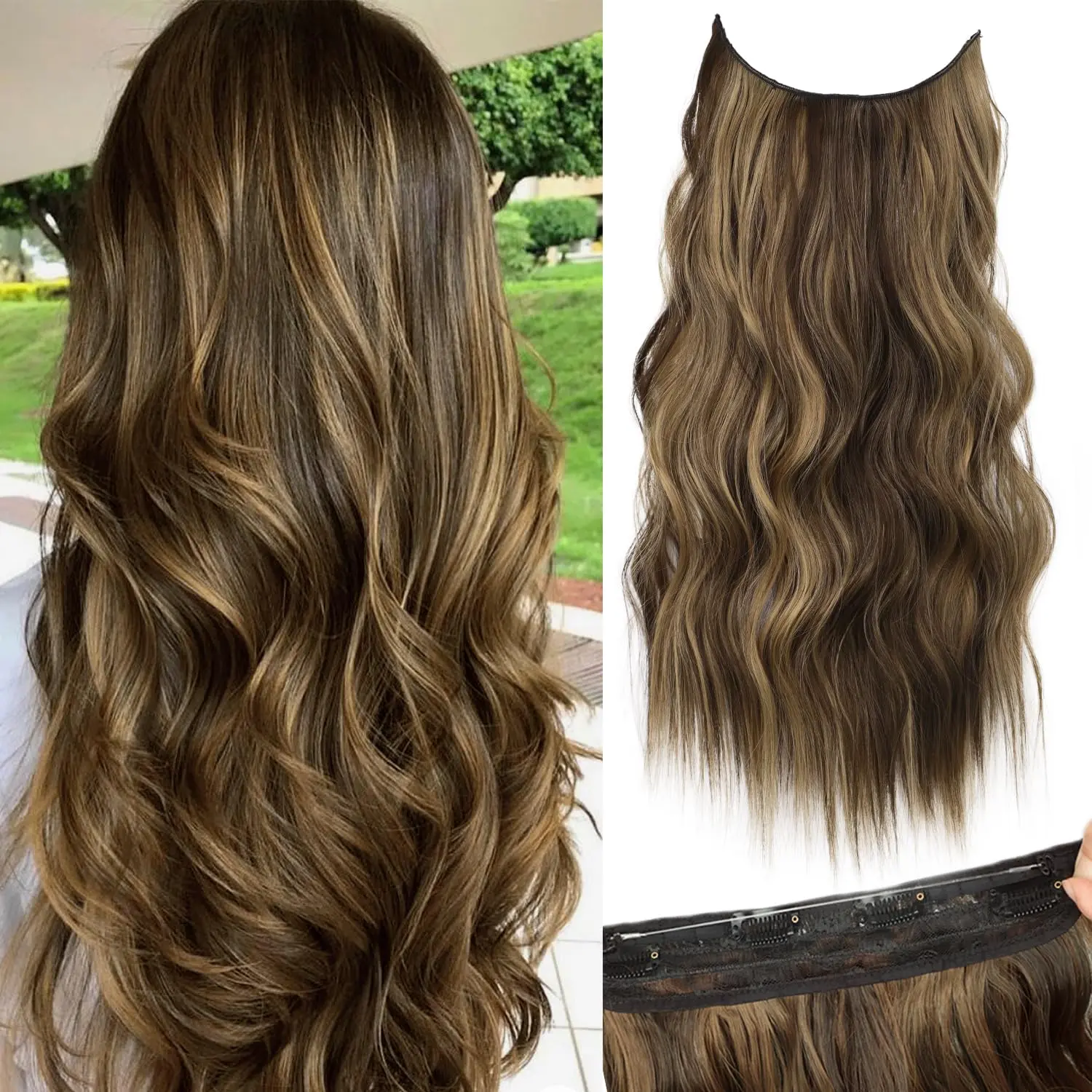 20inch Balayage Chocolate Brown to Caramel Blonde