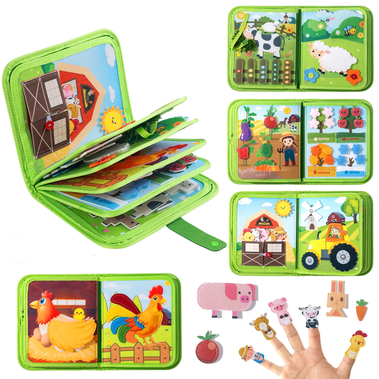 Montessori Busy Board for Toddlers Ages 3-5, Sensory Activity Board with Alphabet Life Skills, Screen-Free Travel Toy for Airplane Car Ride, Preschool Learning Toy, Birthday Gift, Activity Sensory Board,  Developmental Activity Board, Preschool Busy Board