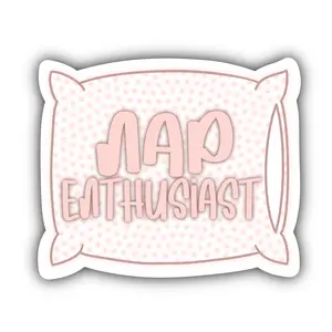 Nap Enthusiast Sticker ⎮ Bedtime Sticker ⎮  Sleep Stickers ⎮ Laptop Decal ⎮ Funny Vinyl Decal | High Quality Decal