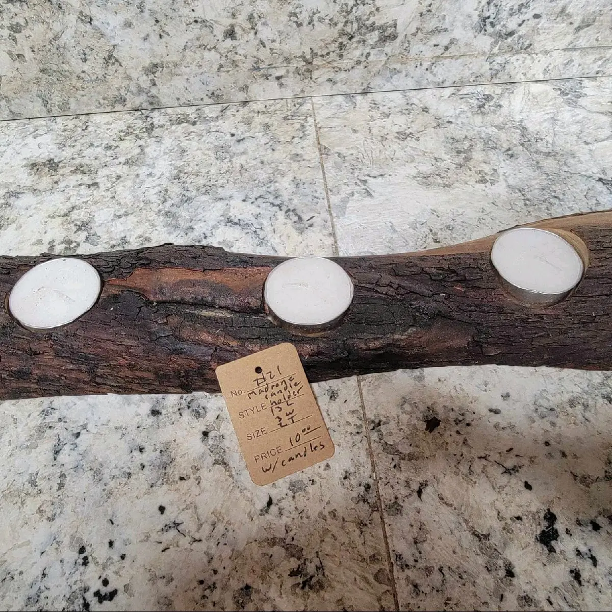 Wooden Tealight Holder with Tealights