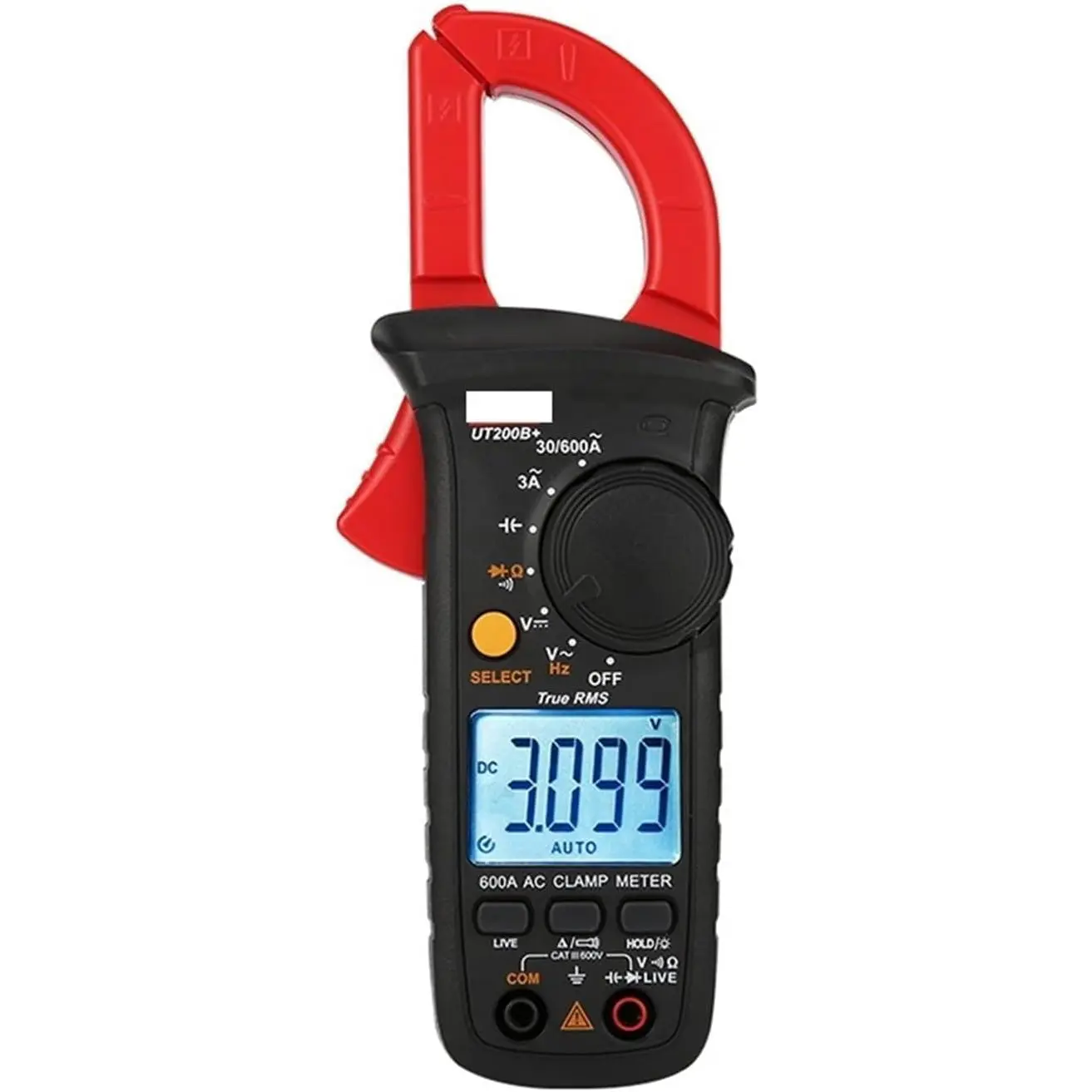 UT200A+ Digital Multimeter, 3099 Display, Auto-ranging, True RMS, Diode & Live Wire Testing, AC/DC Voltage & Current, Continuity Buzzer, Low Voltage Indicator, Automatic Zeroing, Compact & Durable Electrical Tester for Home & Industrial Use, Led Flashligh