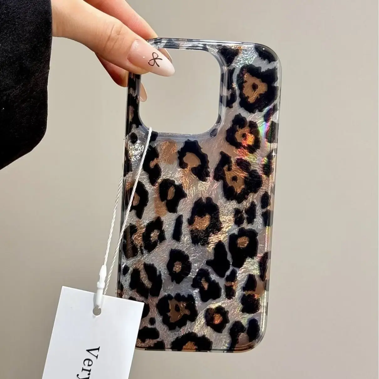 black leopard print Phone Case for use with iphone 17 air 16 pro max 15 plus 14 pro 13/12/11 X/XS XSMAX artistic fresh aesthetic trendy phone cases holographic luxury cool phone case Y2K  aesthetic cool cheetah print
