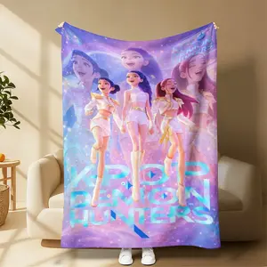 Countdown Sale! Kpop Demon Hunter Blanket, Cute Huntrix Blanket,A warm nap blanket A gift suitable for fans, friends and children and it can express deep love.Suitable for all four seasons Suitable for use in offices, sofas, and travel settings, etc.
