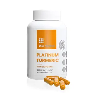 USA Medical Turmeric Curcumin Capsules with BioPerine - Advanced Everyday Wellness Formula for Inflammation, Gut Health, Immune Support, and Joint Health - Natural Antioxidant Herbal Supplant for Powerful Anti-inflammatory Benefits | 60 Capsules