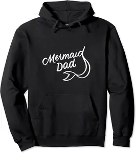 Mermaid Dad Mermaid Daddy Birthday Party Matching Family Pullover Hoodie - Briannama Shop 54B08422DC36