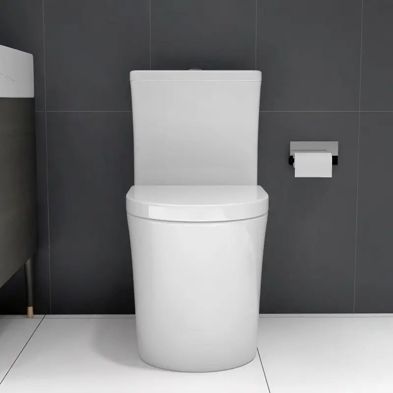 Skirted 1-Piece Toilet, 23 in Short Depth Compact Dual-Flush High-Efficiency Ultra-Quiet White Modern Bathroom Fixture with Glazed Trapway, Easy Installation for Tiny Bathrooms, Soft-Close Self-Cleaning Toilet, Skirted Toilet, Soft-Close One-Piece Toilets