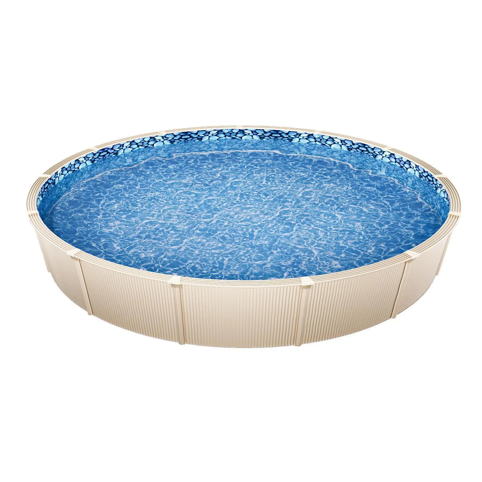 VEVOR Unibead Round Vinyl Swimming Pool Liner, 24ft x 52in Wall Fit, Puncture Resistant, Leakproof, Water Resistant, Soft Step Bottom, Sunshade Compatible, Protects Feet, Easy Installation & Maintenance, Long-Lasting