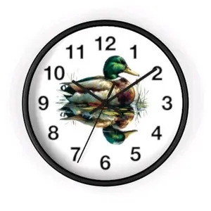 Home decor clocks Moose, Duck ,Ski,Forest, Mountain. These are part of a matching home decor set at https://tavacharms.etsy