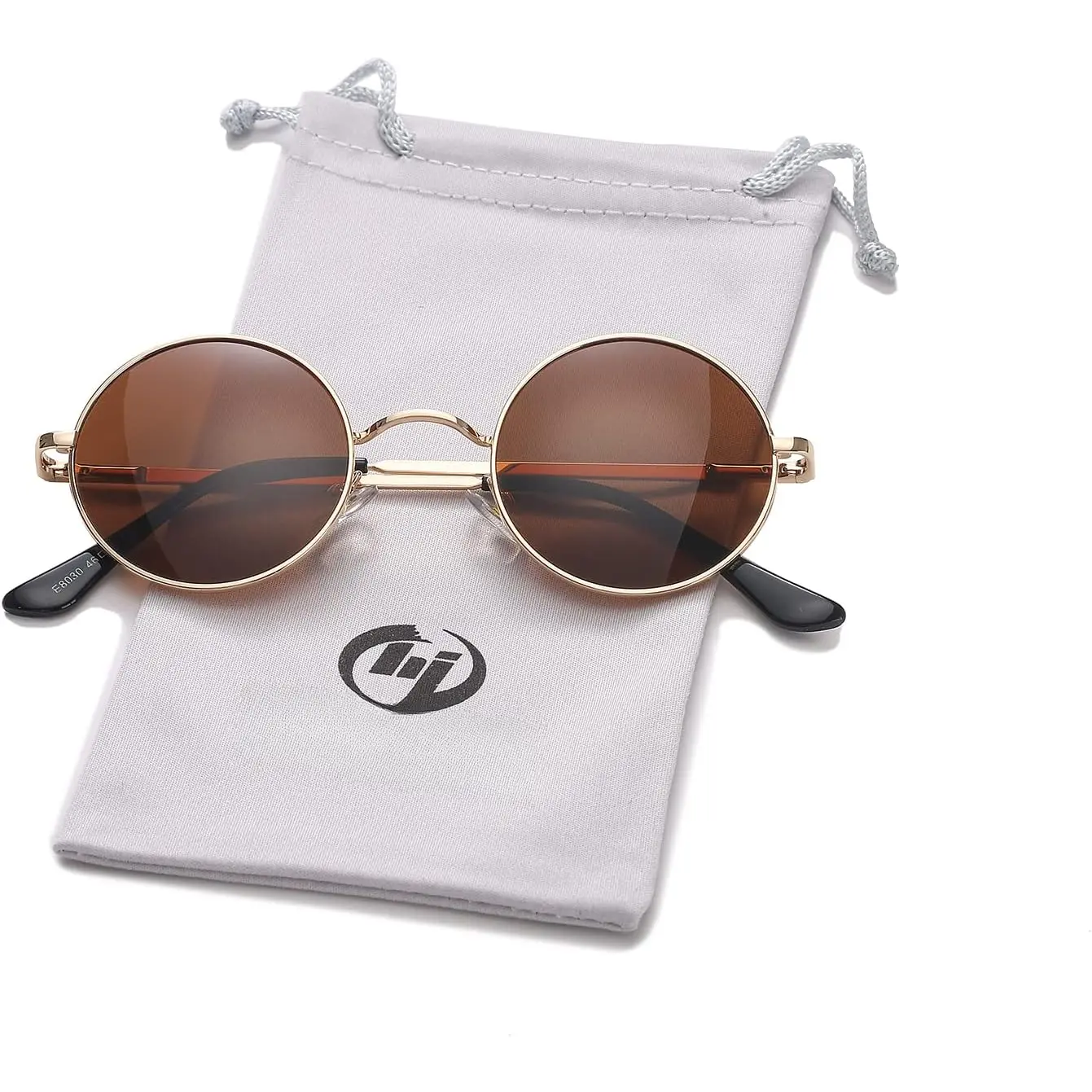 Polarized Round Sunglasses Womens Men Retro Hippie Glasses Small Circle Sunnies