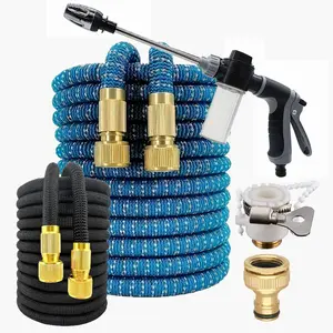 High Pressure Garden Hose, Leak Proof Hose, Expandable Water Hose, Inflatable Magic for Watering and Cleaning, 3/4 Conversion Fitting, Universal Connector