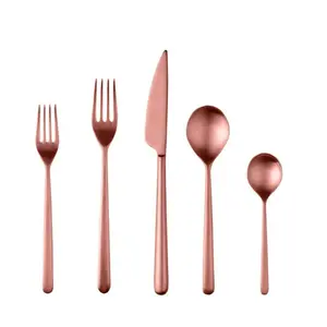 Mepra Linea Brushed Bronze 20-Piece Flatware Set