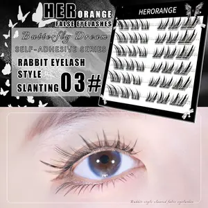 MIXIAOHE Pre-Glued 36 Clusters Cat Eye Lashes 🐱 | Winged C-Curl, Natural & Lifting | Easy DIY Segments for Beginners (10-13mm)! #PreGluedLashes #CatEyeLashes #DIYLashes
