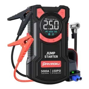 【PJ100】AD Jump Surge 12V Smart Car Jump Starter & Air Compressor, Portable Power Bank Electric Pump Auto Battery Booster with Flashlight, Car Emergency Tool, Auto Accessory