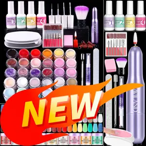 Saviland Dip Powder Nail Kit Starter Set with Drill - 30-Color Keratin Dip Nails Powder Professional with Dipping Powder Liquid Set Activator Base Top Coat Cuticle Oil for DIY Manicure Nail Art