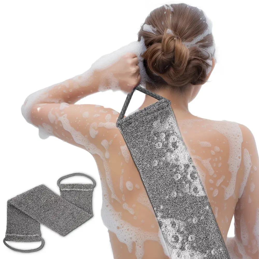 Bamboo Exfoliating Body Scrubber Towel – Deep-Clean Back & Body Scrubber for Smooth Skin