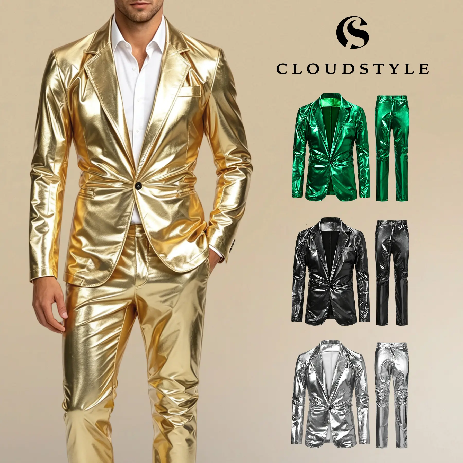 Mens 2 Piece Print Dress Suit Casual Floral Party Tux Jacket Slim Fit Outfit Blazer Set Blazer Trouser Set backtoschool