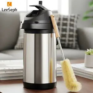 Leeseph 135oz & 4L Airpot Thermal Thermos Coffee Dispenser Jug, Double Walled Insulated Stainless Steel, Keeps Hot Cold, Unique Gift for Winter, Home