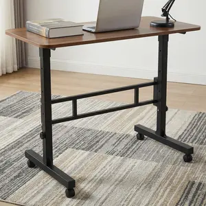 Mobile Stand Up Desk Adjustable Height Portable Laptop Desk 16x31.5 Inch for Home Office