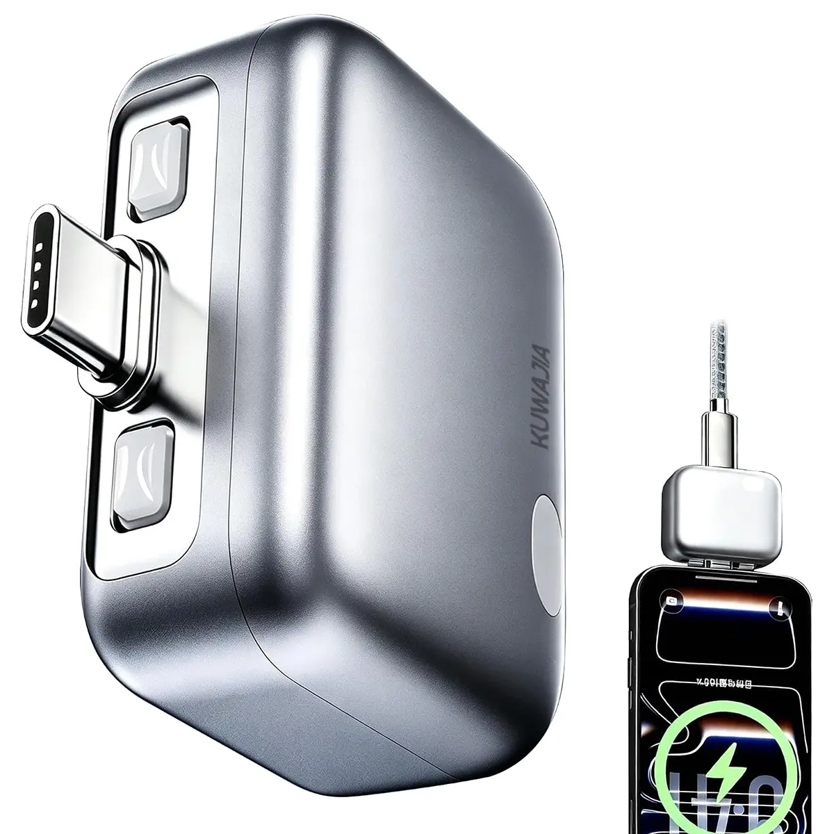 Smart Battery Saver 140W USB-C Charger, Auto-Stop Physical Disconnect Fast Charging Adapter for iPhone 15-17, Laptops, Tablets (Lightning Needs Separate C-L Cable)
