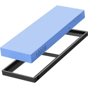 Sharpening Stone Whetstone 1000 Grit  Sharpener  for Daily Sharpening Stone With 2 Non-Slip Rubber Bases,Safety and Easy to Use For Beginners