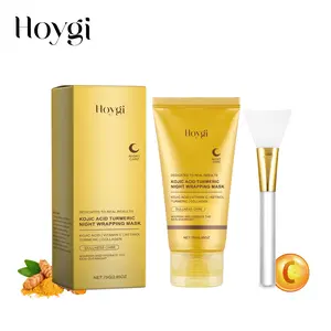 HOYGI Kojic Acid Turmeric Overnight Wrapping Peel Off Mask – Brightens & Defends Against Skin Stress for a Clear, Glowing Complexion, Korean Skincare