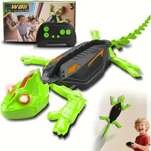 USB Gecko Robot Toy, Wall Climbing Lizard LED Eyes, Dual Mode Floor Wall Crawling with Soft Breeze for Home Party Trick Play Mother’s Day Gift Exchange,Father’s Day Gift,Birthday Gift