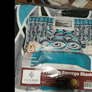 printing borrego blanket  floral 7 pc