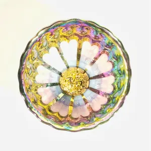 Seven-colored fluorescent Baifu Jian cup, iridescent fluorescence, radiant and colorful teacup