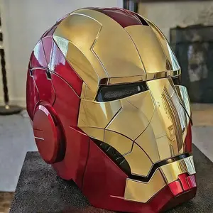 Iron Hero MK 5 1:1 Wearable Helmet - Voice, Touch, Remote Control with LED Ears & Eyes, Realistic Sound Effects,  Voice interaction Perfect for Cosplay, Display, and Collectible Figures for Man and Teens