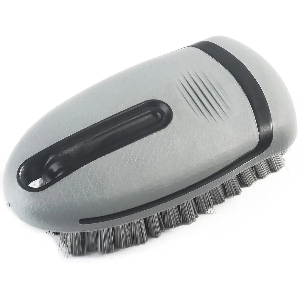 Cleaning Brush For Carpet and Upholstery,Scrub Brush With Stiff Bristle For Carpet Detailing,Interior Leather Brush For Car and Home (Gray)