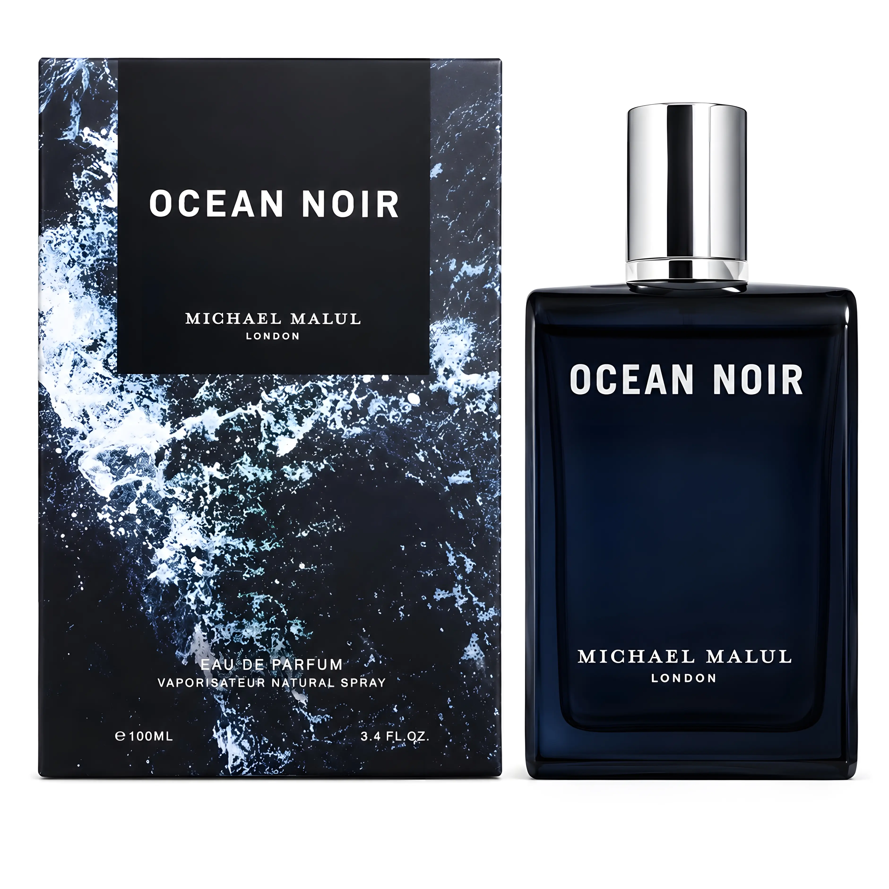 Michael Malul London Ocean Noir For Men 3.4 Oz, Crisp Marine Effortless