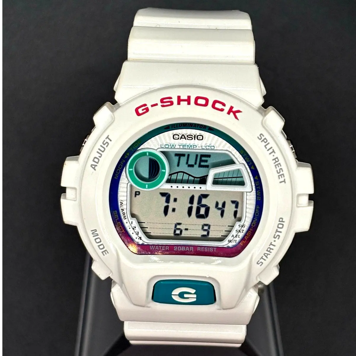 Casio G-Shock GLX-6900-7 G-LIDE White Surf Watch Tide Moon Graph